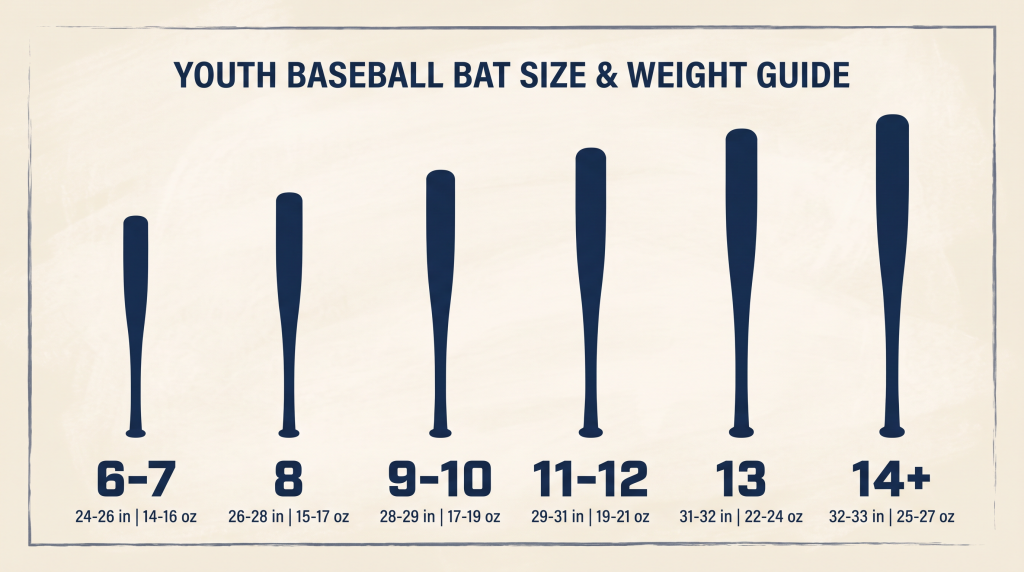 baseball bat size chart