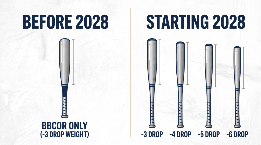 2028 bat rule change drop weight options